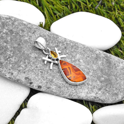 Natural Noreena Jasper & Citrine Pendant P-1046 SDP110092