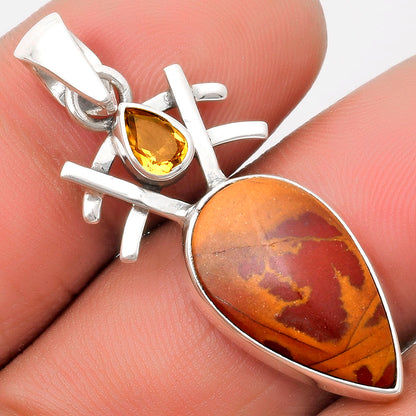Natural Noreena Jasper & Citrine Pendant P-1046 SDP110124