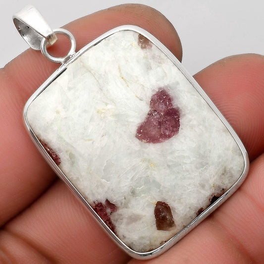 Natural Pink Tourmaline in Quartz Pendant P-1001 SDP110320