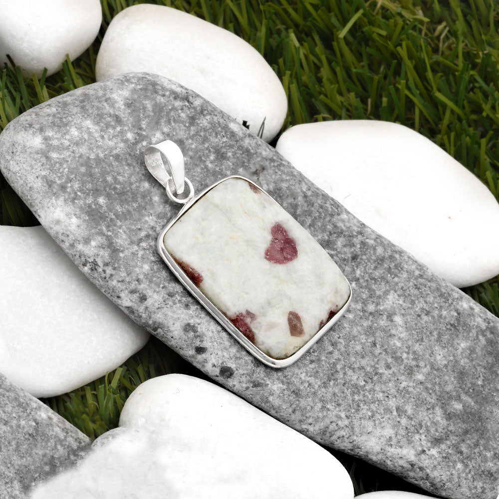 Natural Pink Tourmaline in Quartz Pendant P-1001 SDP110320