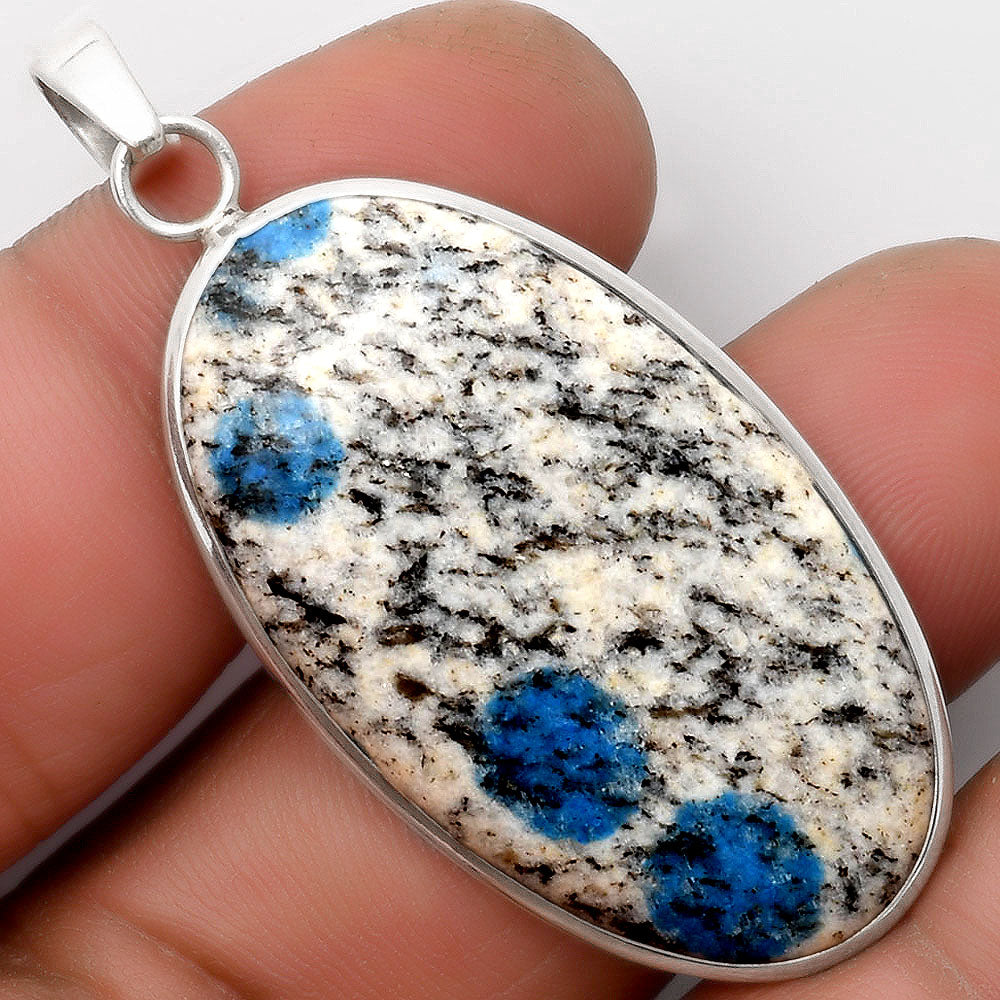 Natural K2 Blue - Azurite In Quartz Pendant P-1001 SDP110368