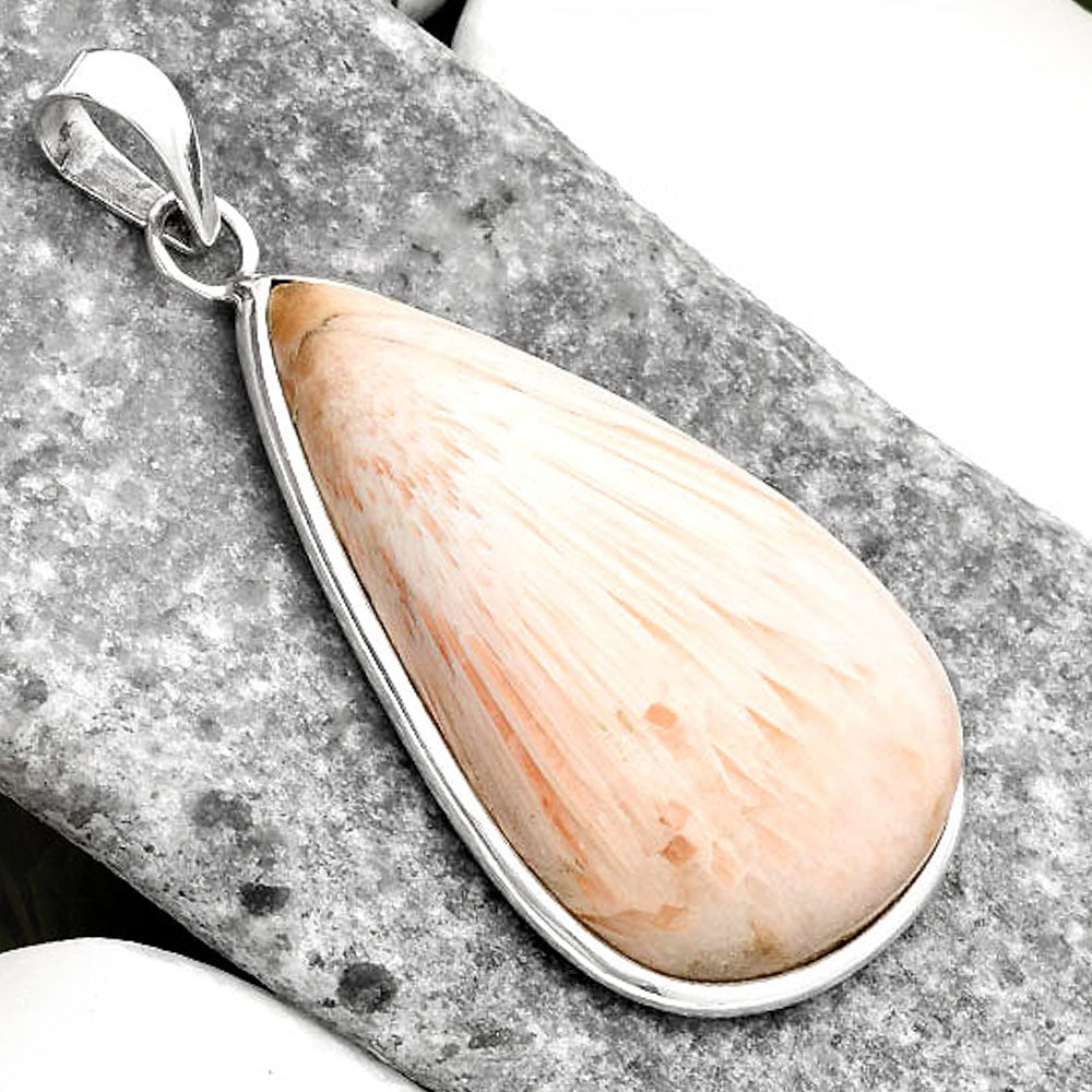 Natural Orange Scolecite - India Pendant P-1001 SDP110381