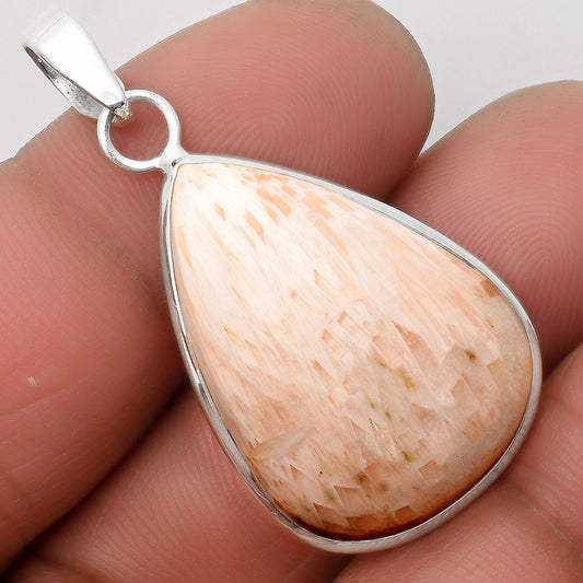 Natural Orange Scolecite - India Pendant P-1001 SDP110404