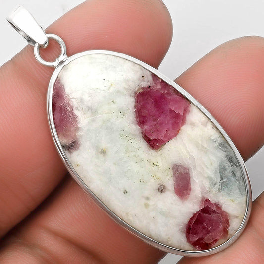 Natural Pink Tourmaline in Quartz Pendant P-1001 SDP110454
