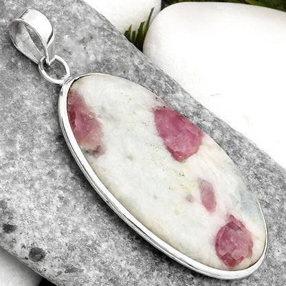 Natural Pink Tourmaline in Quartz Pendant P-1001 SDP110454
