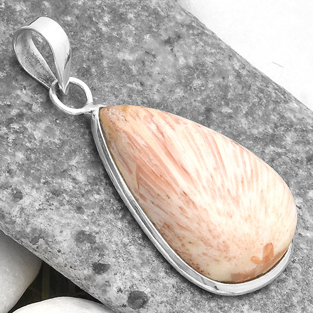 Natural Orange Scolecite - India Pendant P-1001 SDP110569
