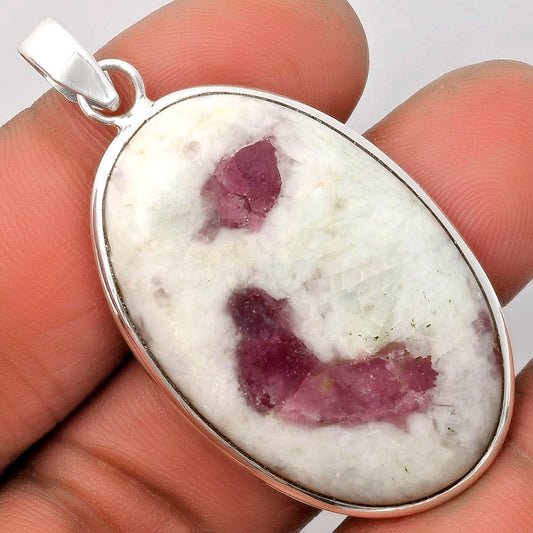 Natural Pink Tourmaline in Quartz Pendant P-1001 SDP110574
