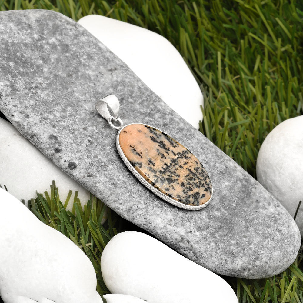 Natural Russian Honey Dendrite Opal Pendant P-1053 SDP110821