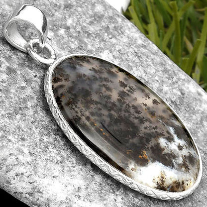 Natural Robinson Ranch Plume Agate Pendant P-1053 SDP110963