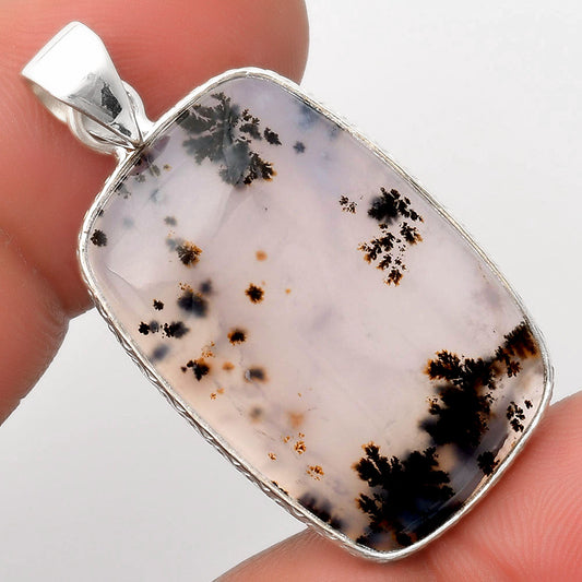 Natural Robinson Ranch Plume Agate Pendant P-1053 SDP110970