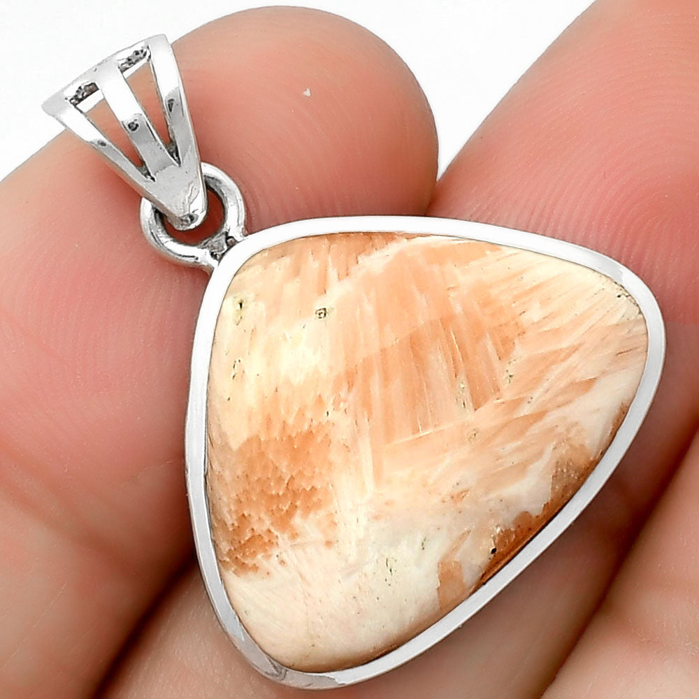 Natural Orange Scolecite - India Pendant P-1002 SDP111055