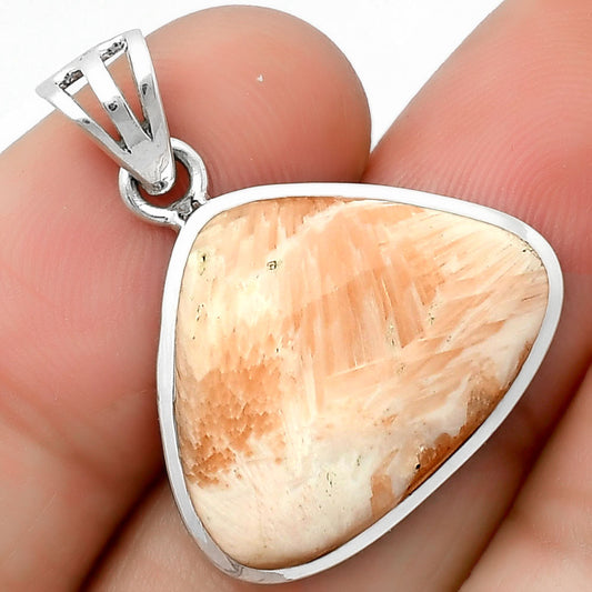 Natural Orange Scolecite - India Pendant P-1002 SDP111055