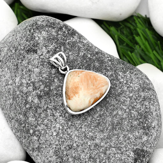 Natural Orange Scolecite - India Pendant P-1002 SDP111055