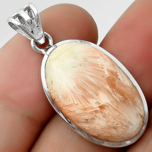 Natural Orange Scolecite - India Pendant P-1002 SDP111100