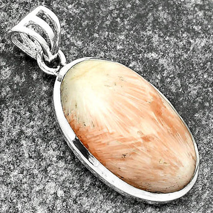 Natural Orange Scolecite - India Pendant P-1002 SDP111100
