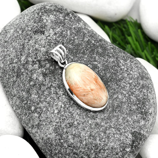 Natural Orange Scolecite - India Pendant P-1002 SDP111100