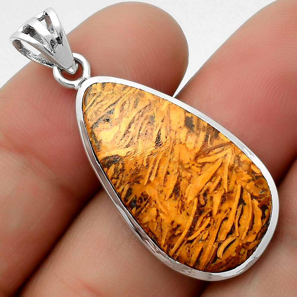 Natural Coquina Fossil Jasper - India Pendant P-1002 SDP111105