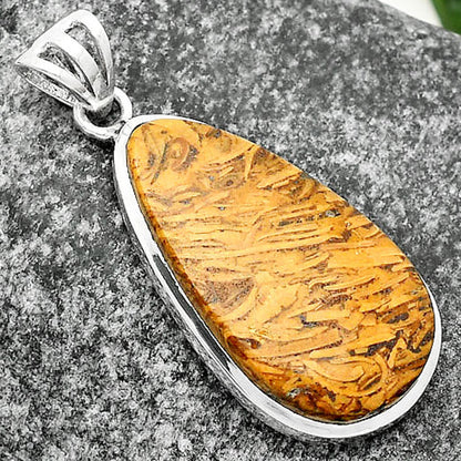 Natural Coquina Fossil Jasper - India Pendant P-1002 SDP111123