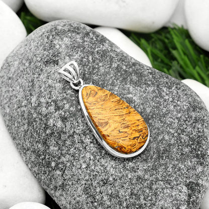 Natural Coquina Fossil Jasper - India Pendant P-1002 SDP111123