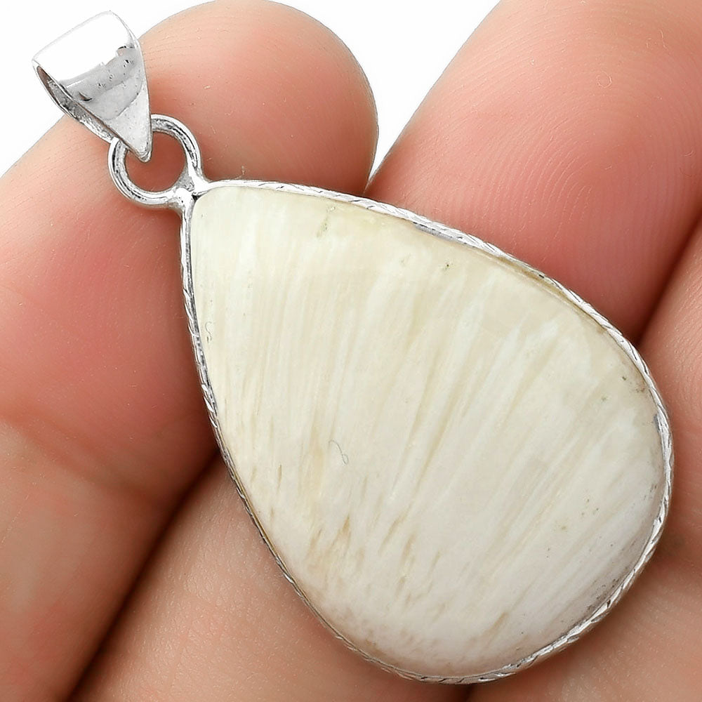 Natural White Scolecite Pendant P-1053 SDP111240