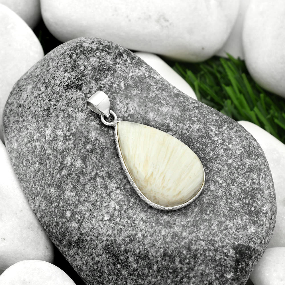 Natural White Scolecite Pendant P-1053 SDP111240