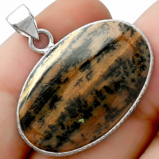 Natural Russian Honey Dendrite Opal Pendant P-1053 SDP111296