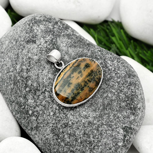 Natural Russian Honey Dendrite Opal Pendant P-1053 SDP111296