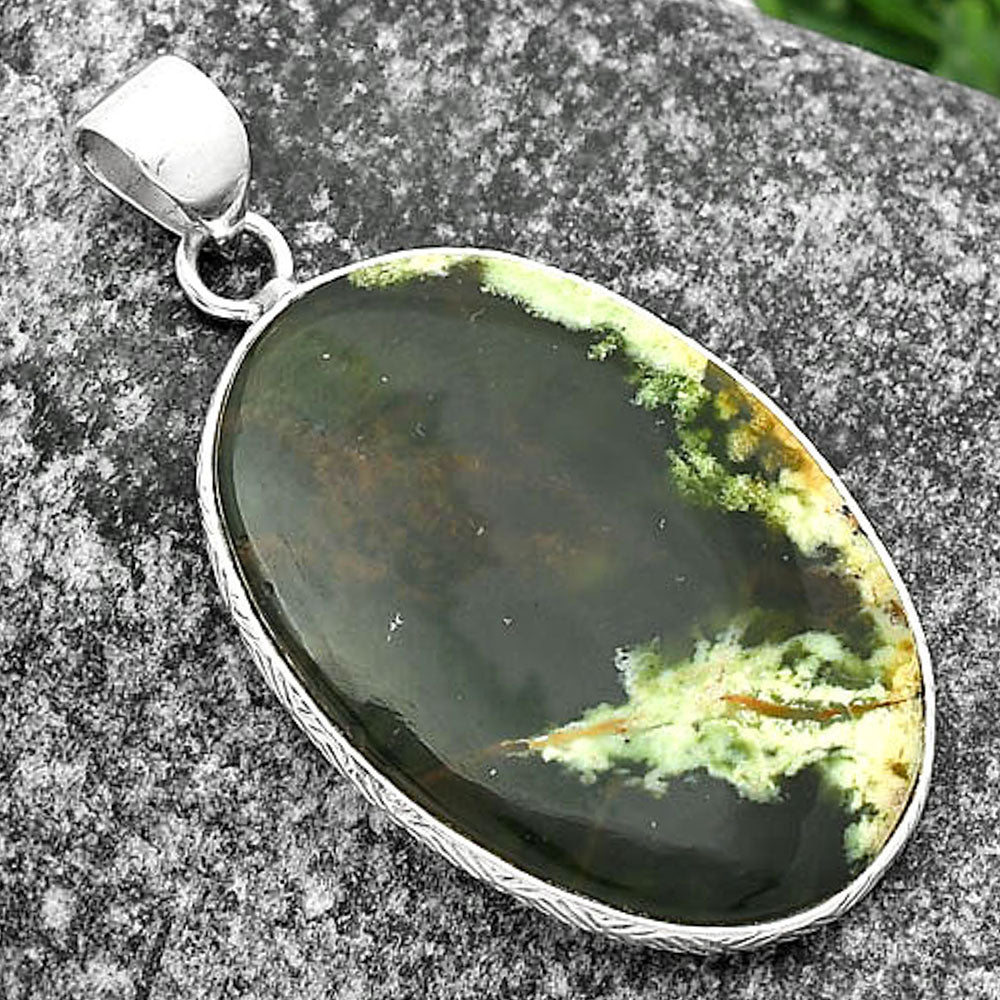 Natural Chrome Chalcedony Pendant P-1053 SDP111303