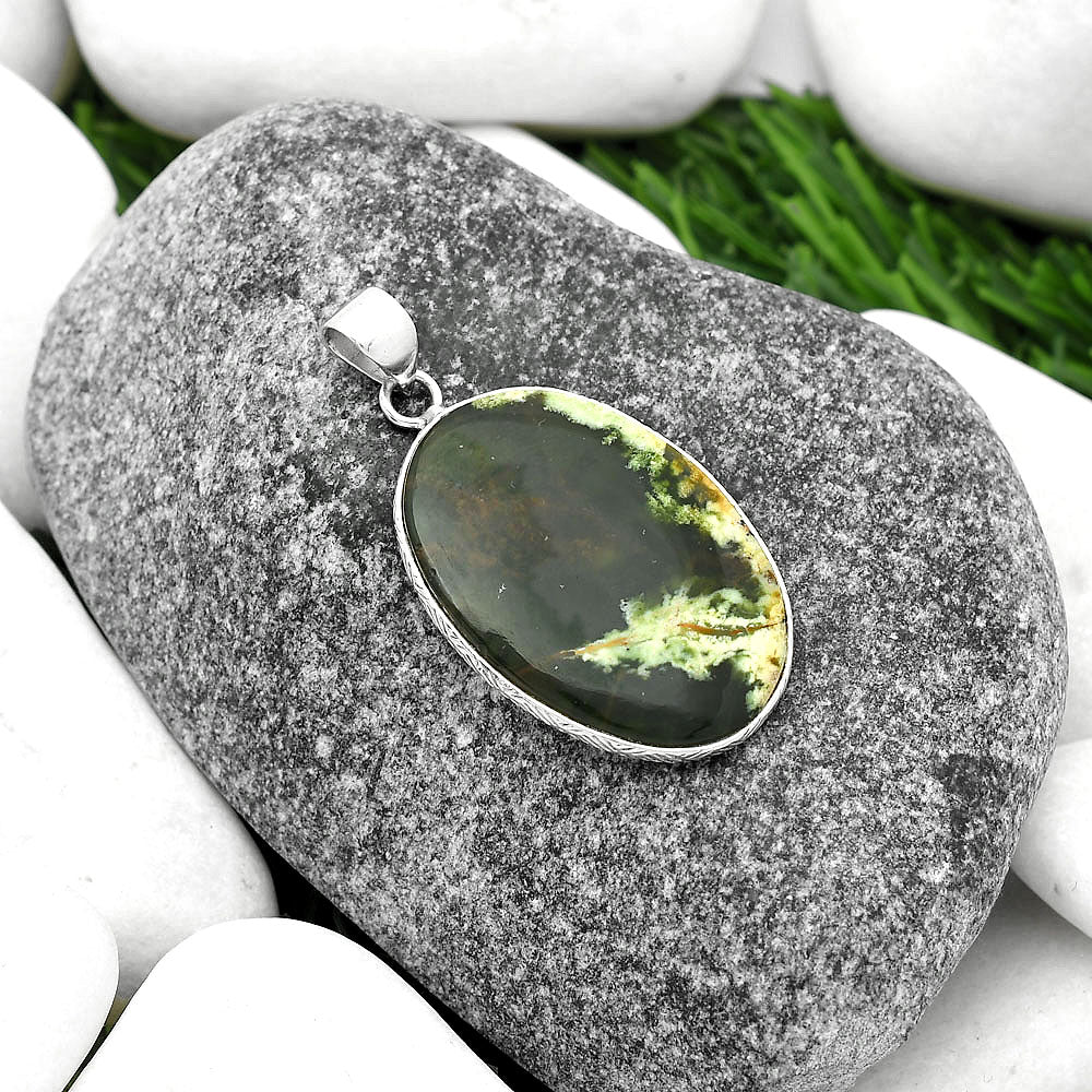 Natural Chrome Chalcedony Pendant P-1053 SDP111303