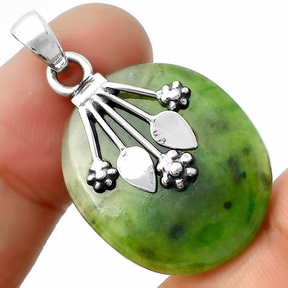 Natural Chrome Chalcedony Pendant P-1647 SDP111333