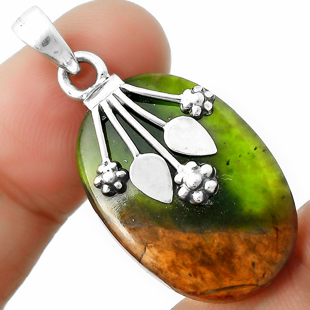 Natural Chrome Chalcedony Pendant P-1647 SDP111335