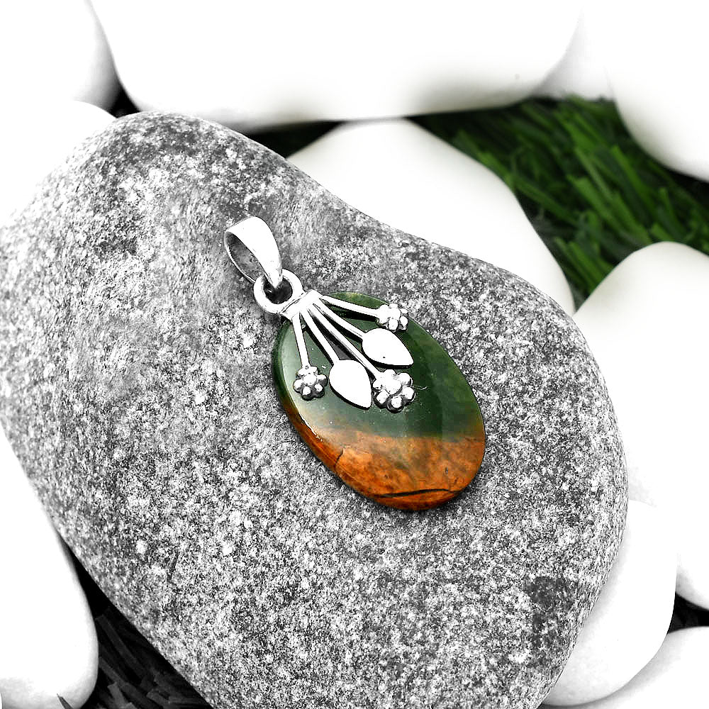 Natural Chrome Chalcedony Pendant P-1647 SDP111335