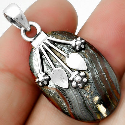 Natural Iron Tiger Eye Pendant P-1647 SDP111346