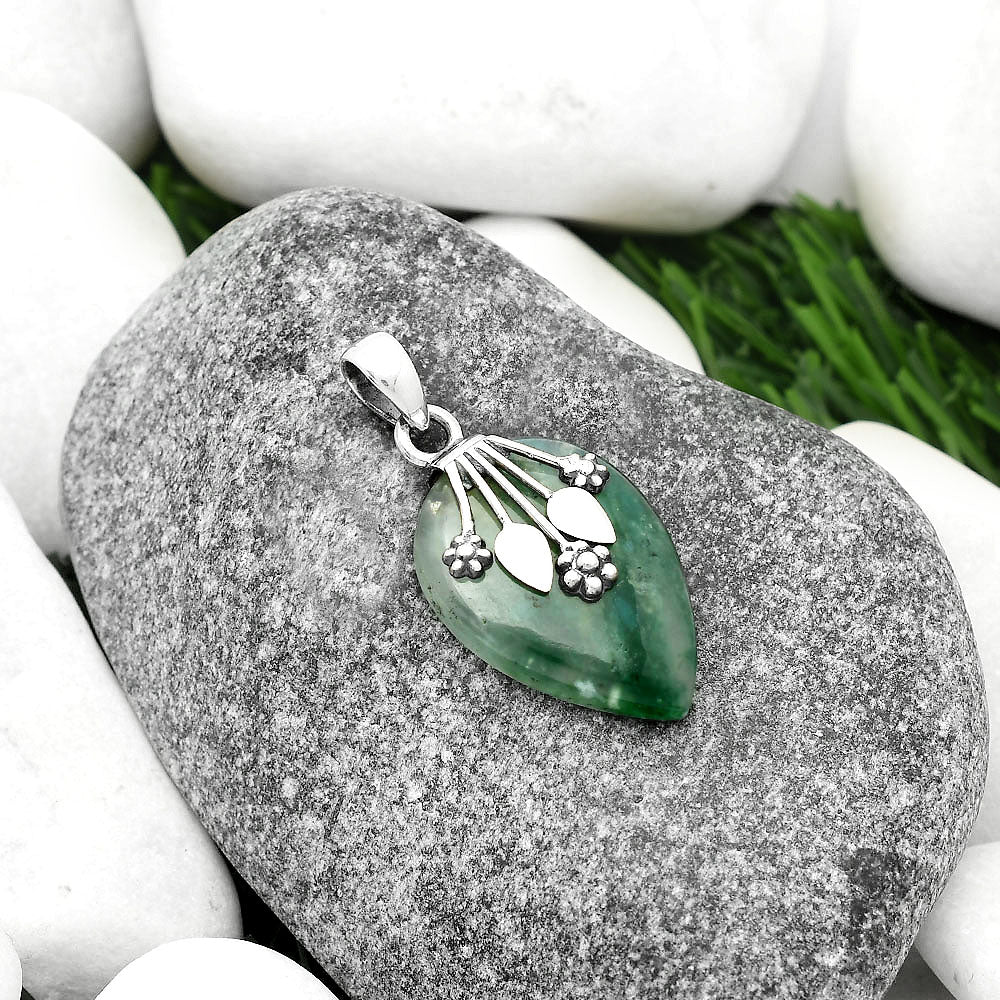 Natural Chrome Chalcedony Pendant P-1647 SDP111349