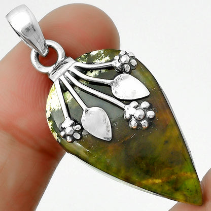 Natural Chrome Chalcedony Pendant P-1647 SDP111358