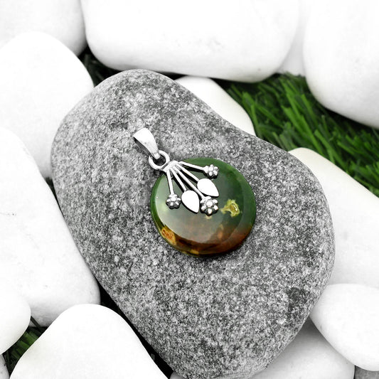Natural Chrome Chalcedony Pendant P-1647 SDP111361