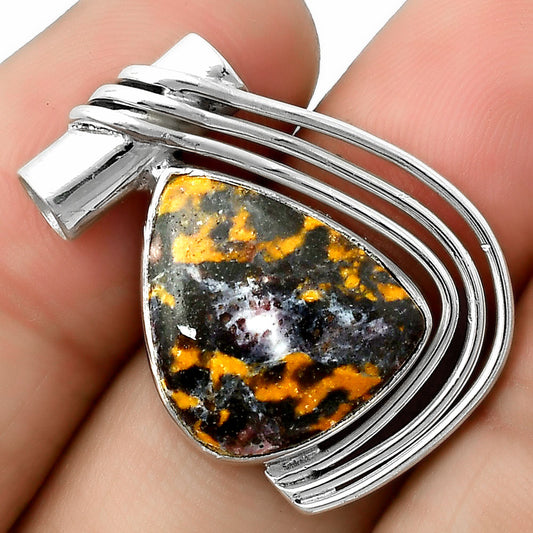 Natural Indian Blanket Jasper Pendant P-1432 SDP111362