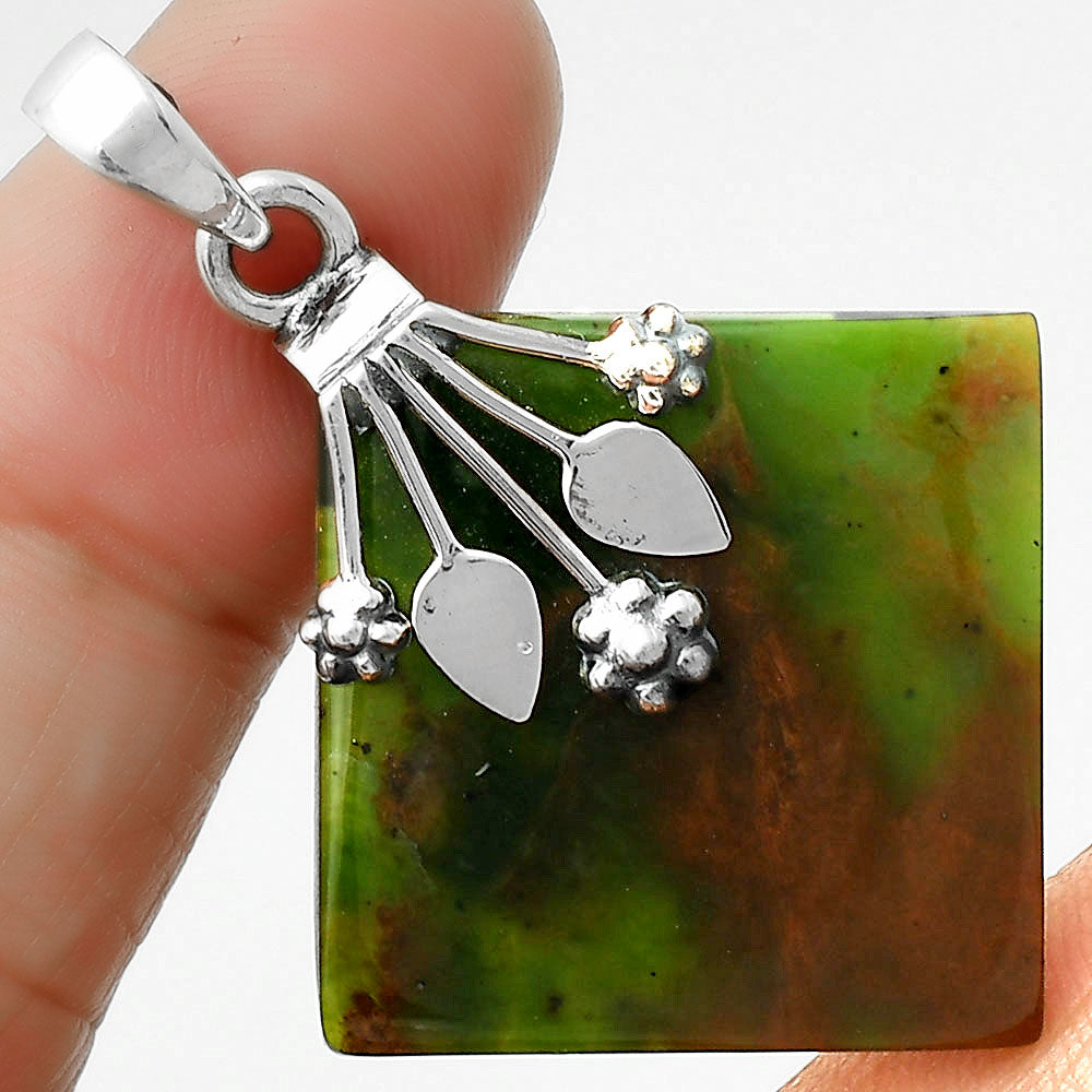 Natural Chrome Chalcedony Pendant P-1647 SDP111367
