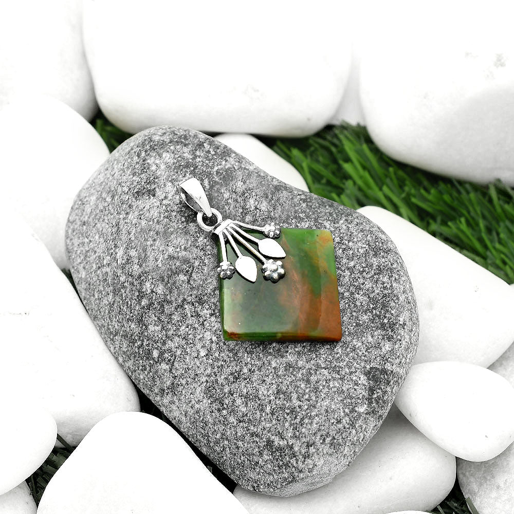 Natural Chrome Chalcedony Pendant P-1647 SDP111367
