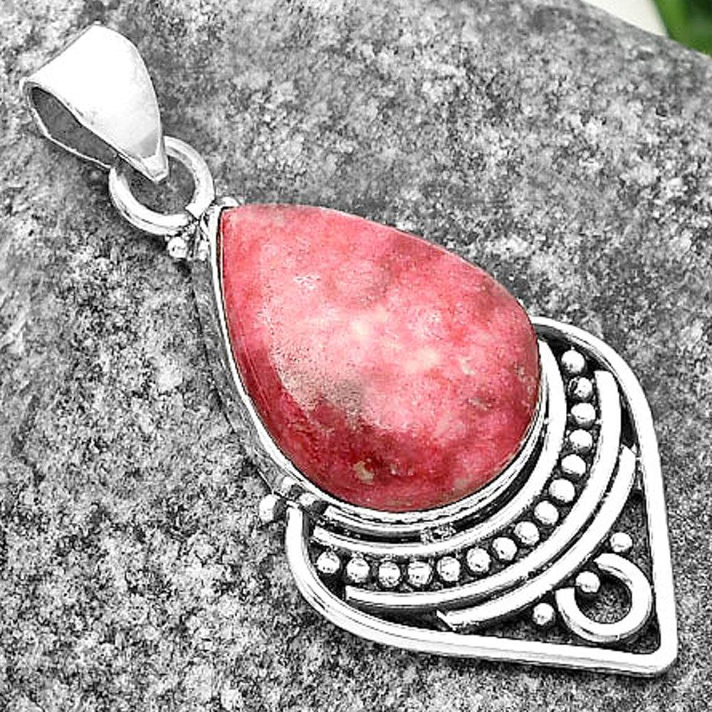 Natural Pink Thulite - Norway Pendant P-1164 SDP111462