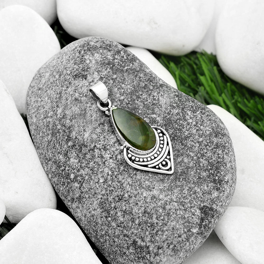 Natural Chrome Chalcedony Pendant P-1164 SDP111477