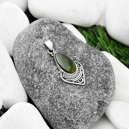 Natural Chrome Chalcedony Pendant P-1164 SDP111477