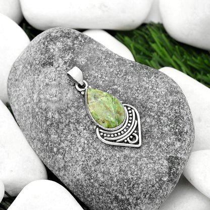 Natural Chrome Chalcedony Pendant P-1164 SDP111478