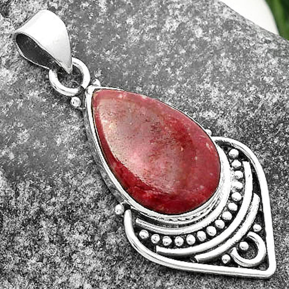 Natural Pink Thulite - Norway Pendant P-1164 SDP111481