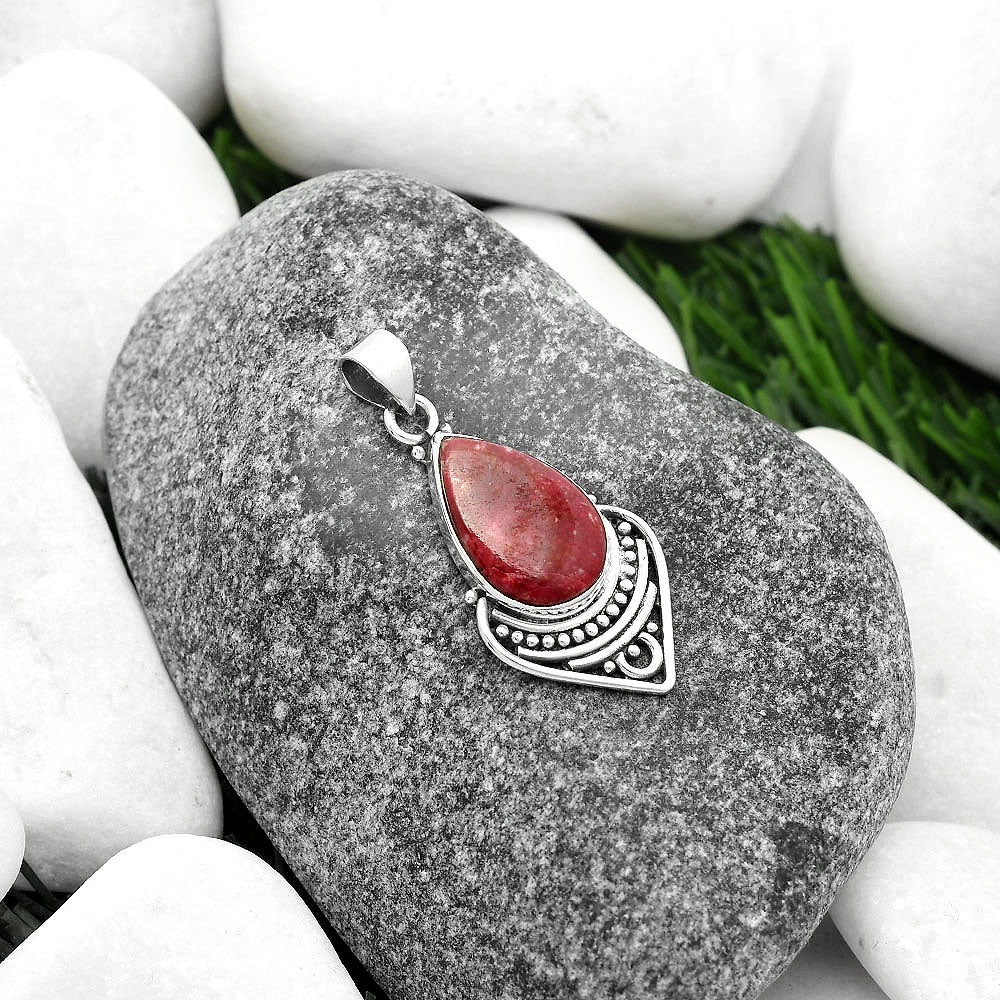 Natural Pink Thulite - Norway Pendant P-1164 SDP111481