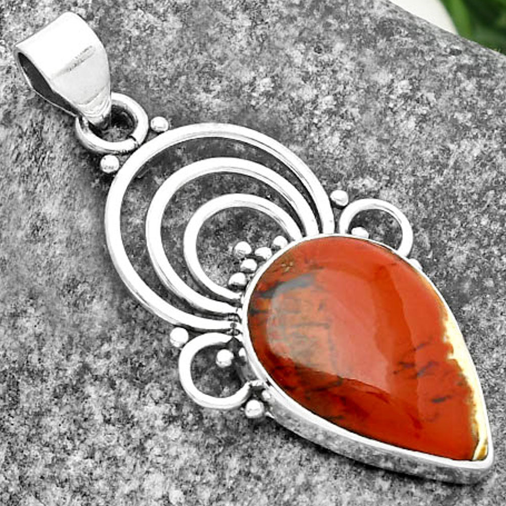Natural Red Moss Agate Pendant P-1541 SDP111518