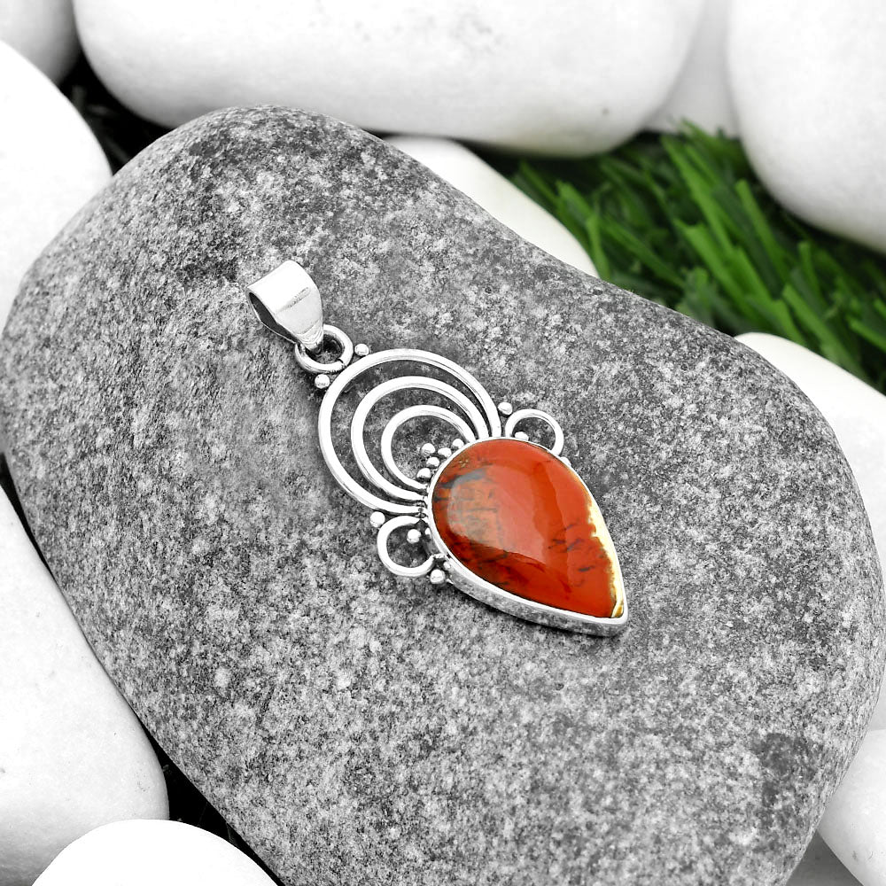 Natural Red Moss Agate Pendant P-1541 SDP111518