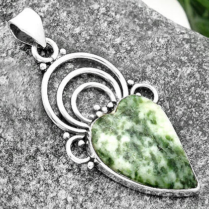 Heart Natural Dioptase Pendant P-1541 SDP111520