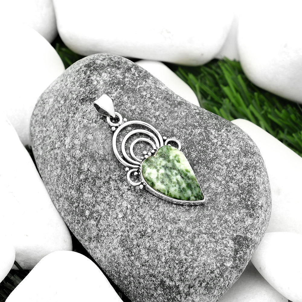 Heart Natural Dioptase Pendant P-1541 SDP111520