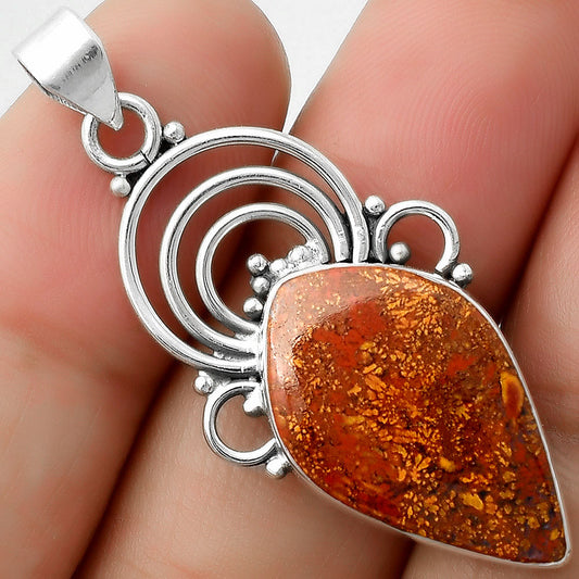 Natural Red Moss Agate Pendant P-1541 SDP111528